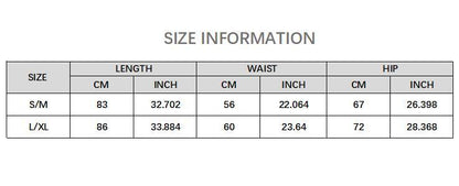 Stevvex ST75LGRTY500 leggings size chart with S/M and L/XL measurements for length, waist, hip on Tampa Home & Garden Store