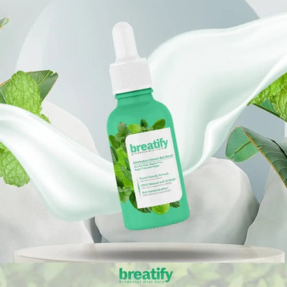 Breatify Breath Spray bottle teal green with white dropper cap by Beauty Care Bag on Tampa Home & Garden Store