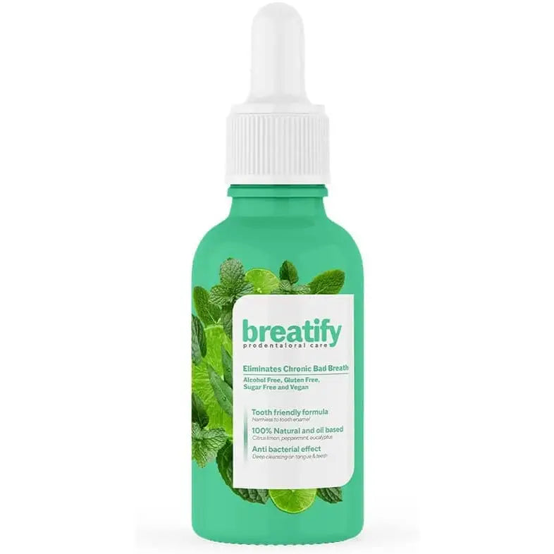 Breatify breath spray bottle, green 20 mL with mint leaf label by Beauty Care Bag on Tampa Home & Garden Store