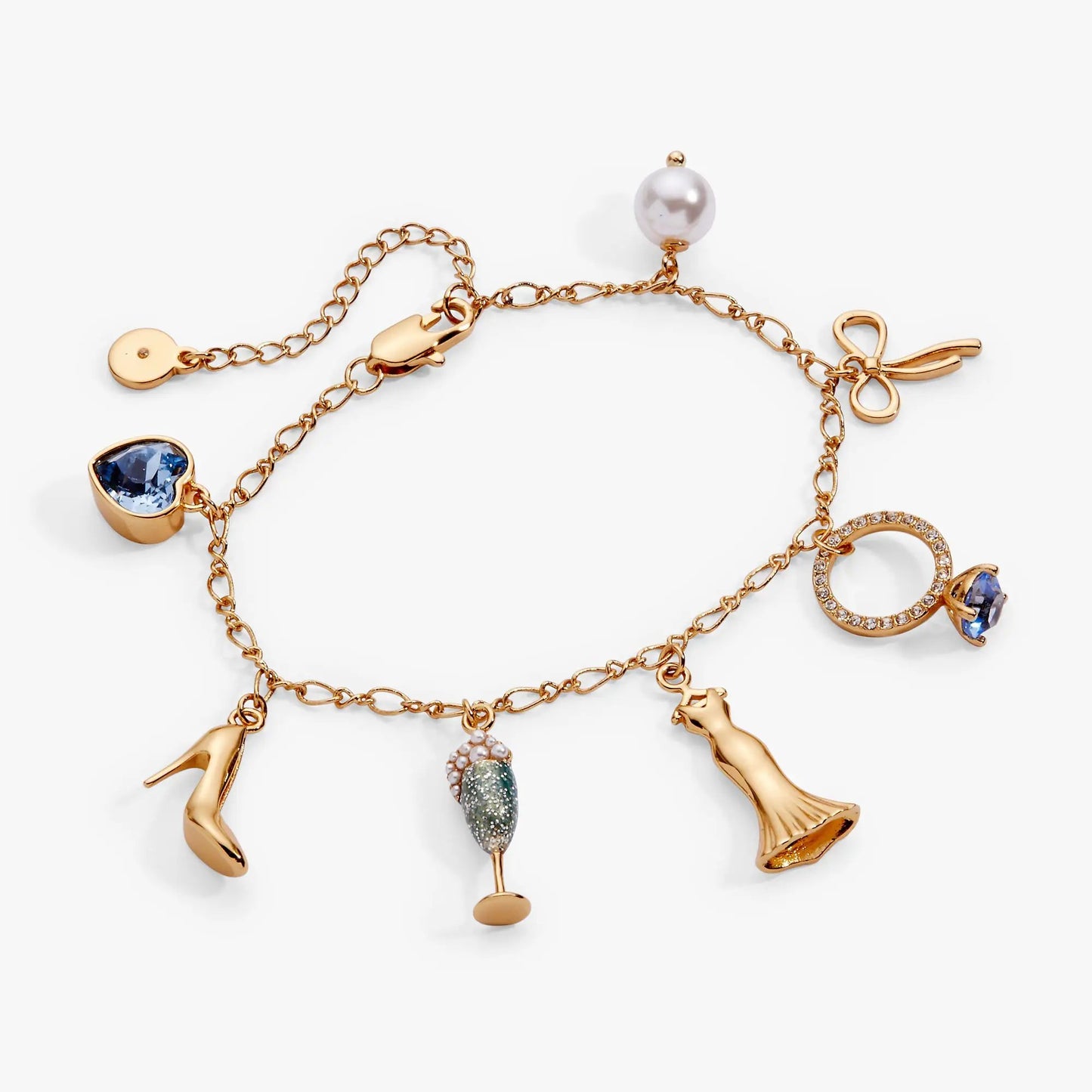 Bridal Multi Charm Bracelet and Wedding Charms
