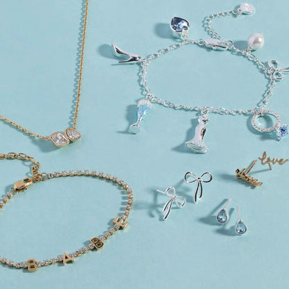 Bridal Multi Charm Bracelet and Wedding Charms