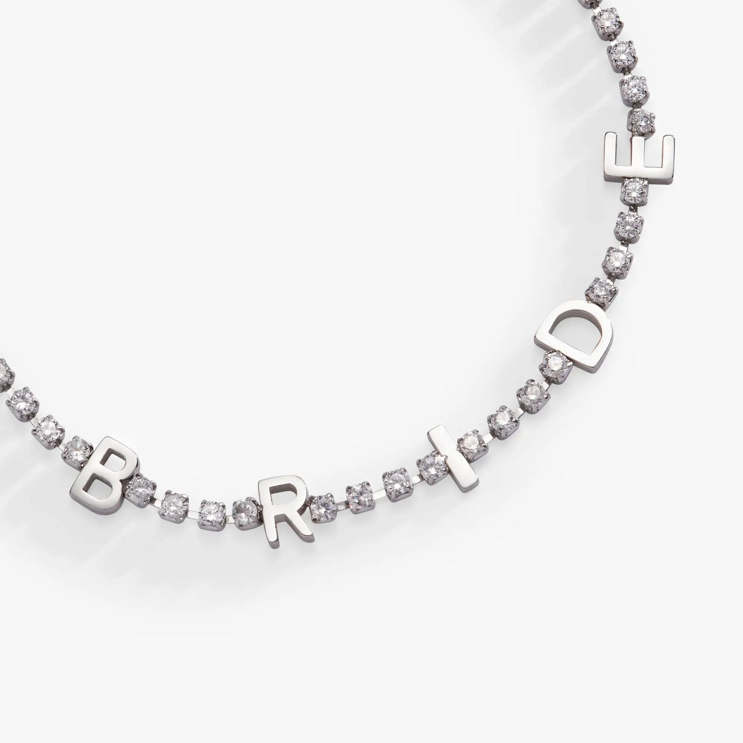 Bracelet Bride crystal tennis bracelet by ALEX AND ANI with sparkling stones and BRIDE letters on Tampa Home & Garden Store