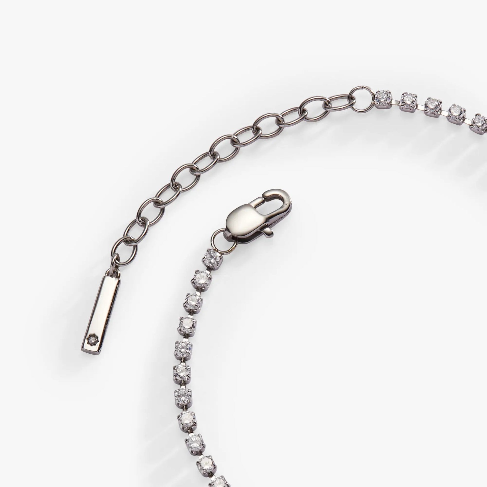 Bride Crystal Tennis Bracelet by ALEX AND ANI in silver-tone with square-cut crystals on Tampa Home & Garden Store