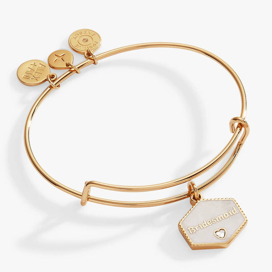 Bridesmaid Bangle bracelet in rose gold with round charms by ALEX AND ANI on Tampa Home & Garden Store