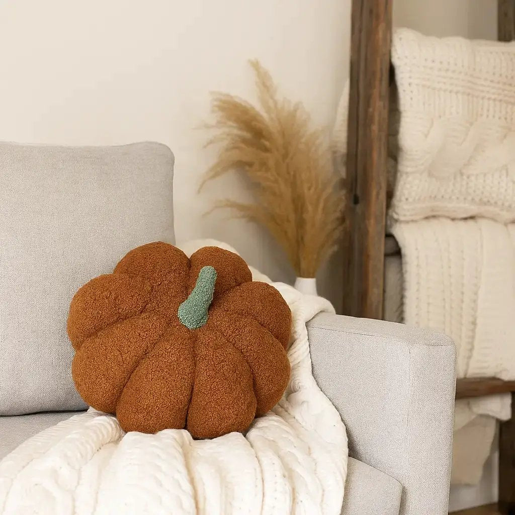 Blair Pumpkin Plush Decorative Pillow For Fall