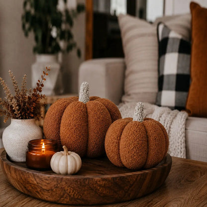 Blair Pumpkin II Plush Pillow for Cozy Decor