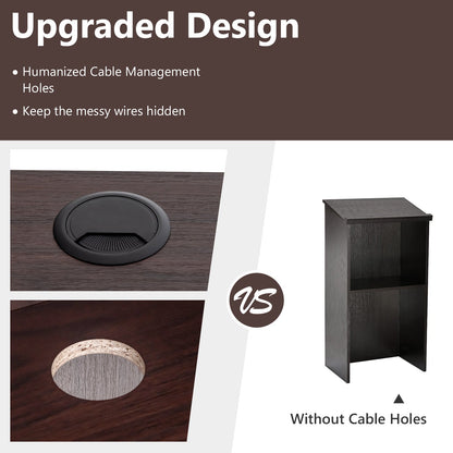 Wooden Floor Standing Podium Speaking Lectern