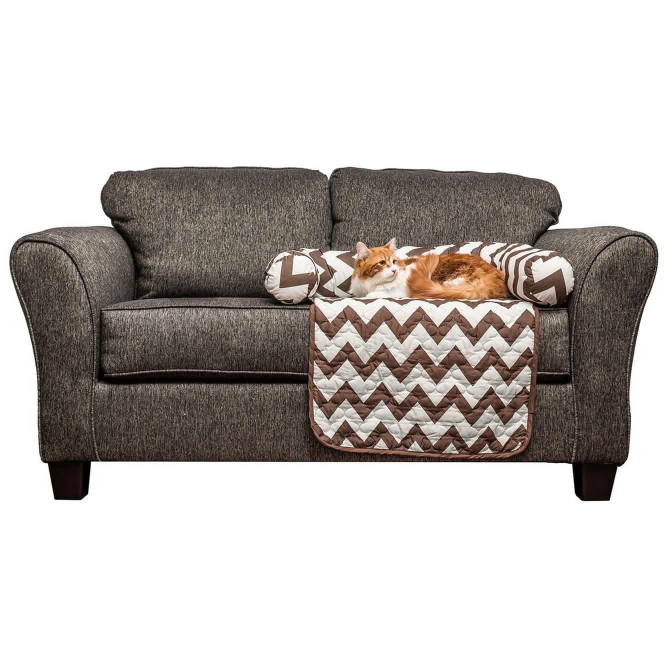 Reversible Chevron Quilted Chair And Bed Cover