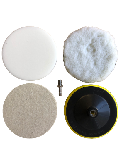 GRIP TECH TOOLS Hull Cleaner Attachments 5-piece set with white sponge pad, wheel and connector on Tampa Home & Garden Store