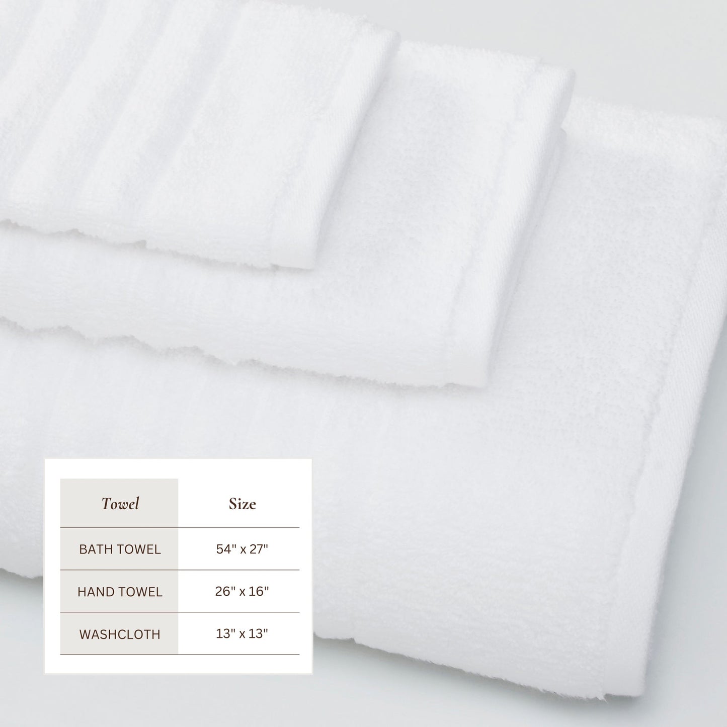 Luxury Combed Cotton and Ribbed Bath Towels
