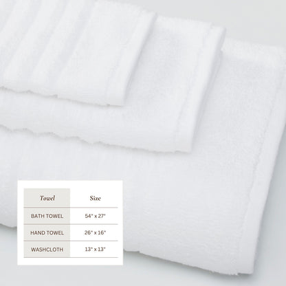 Luxury Combed Cotton and Ribbed Bath Towels