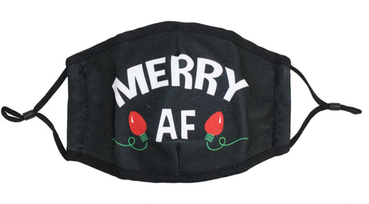 Holiday Face Mask - Merry AF - Tampa Home & Garden Store
