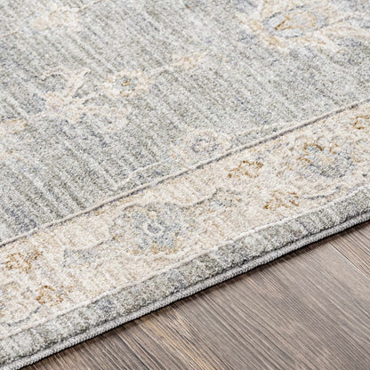 Monterey Gray Thick Luxe Persian Rug plush gray pile with bound edge on Tampa Home & Garden Store
