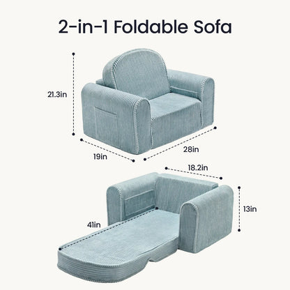 Tiny Land GentleSnug Corduroy Kid Chair blue play sofa by Tiny Land INC on Tampa Home & Garden Store