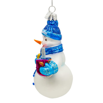 Ornement bonhomme de neige en verre Noble Gems pour Hanoukka