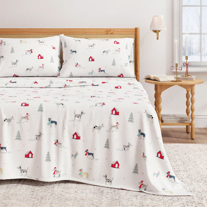Turkish Cotton And Christmas Flannel Sheet Set