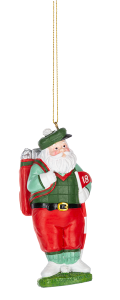 Ornement de golf du Père Noël