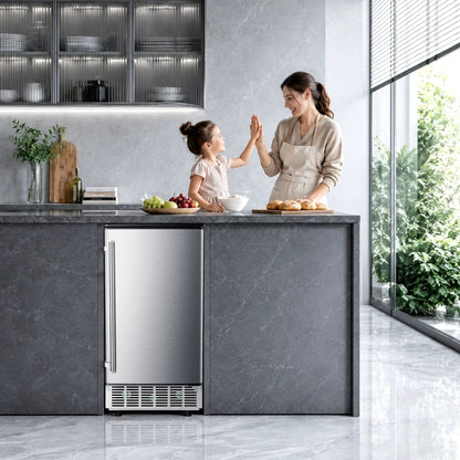 Kismile built-in under-counter ice maker Z5836, 80 lb capacity, stainless steel finish on Tampa Home & Garden Store