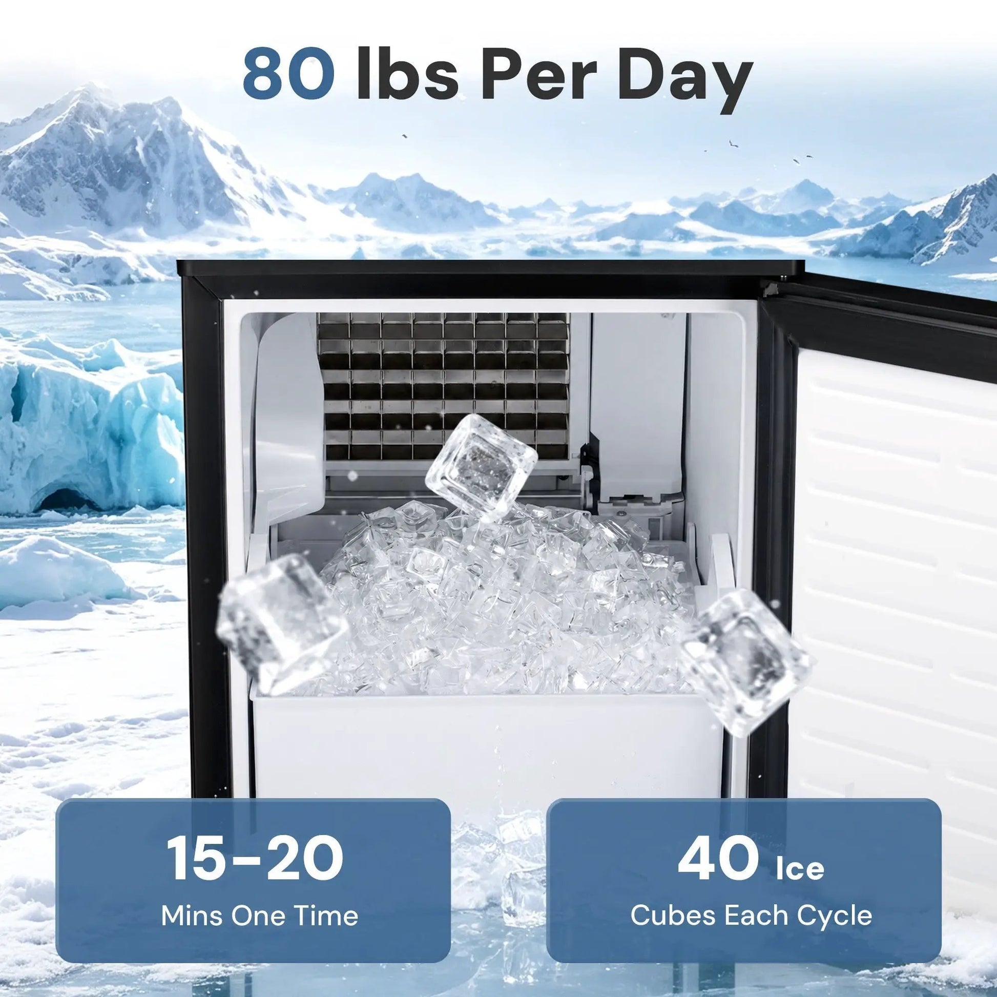 Ice Maker Kismile Built-In Under-Counter Z5836 80 lb per day on Tampa Home & Garden Store