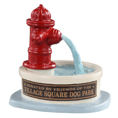 Fuente de agua del parque para perros