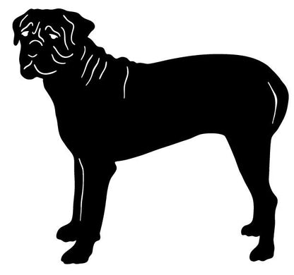 BullMastiff garden stake silhouette, black metal wall hanging decor on Tampa Home & Garden Store