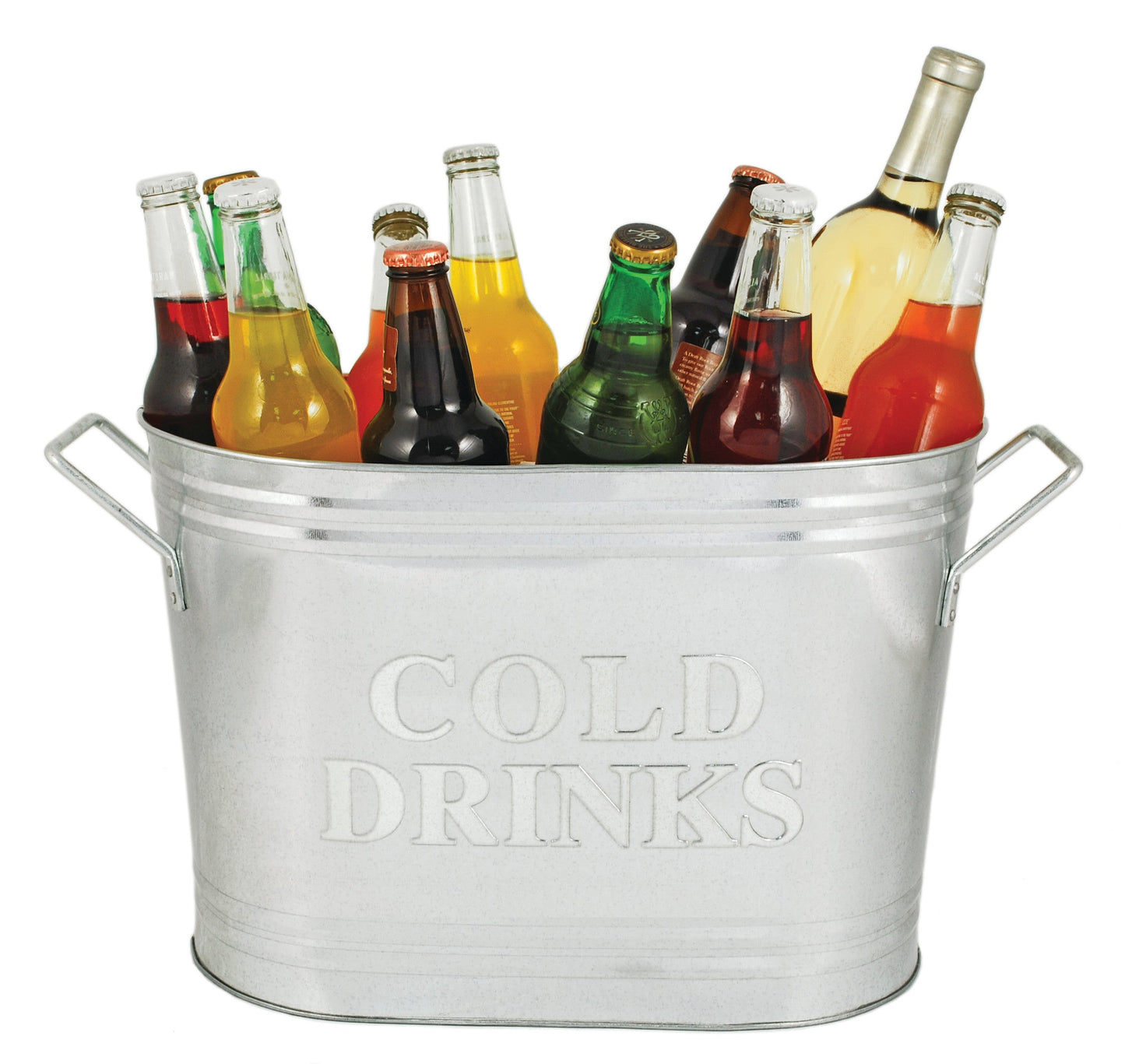 a Galvanized Metal Tub for Chilled Drinks