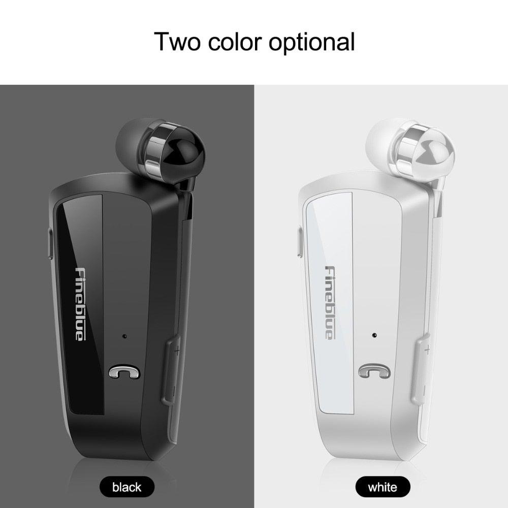 Stevvex wireless Bluetooth collar clip headset, black white two-tone sports headphones on Tampa Home & Garden Store