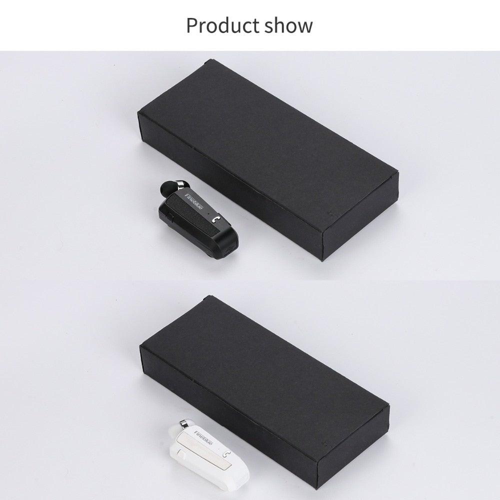 Stevvex collar-clip Bluetooth earphone set in black and white two-color variants for sports use on Tampa Home & Garden Store