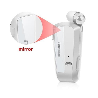 Stevvex wireless clip-on in-ear headset with MP3 player, silver white, sport earphone on Tampa Home & Garden Store
