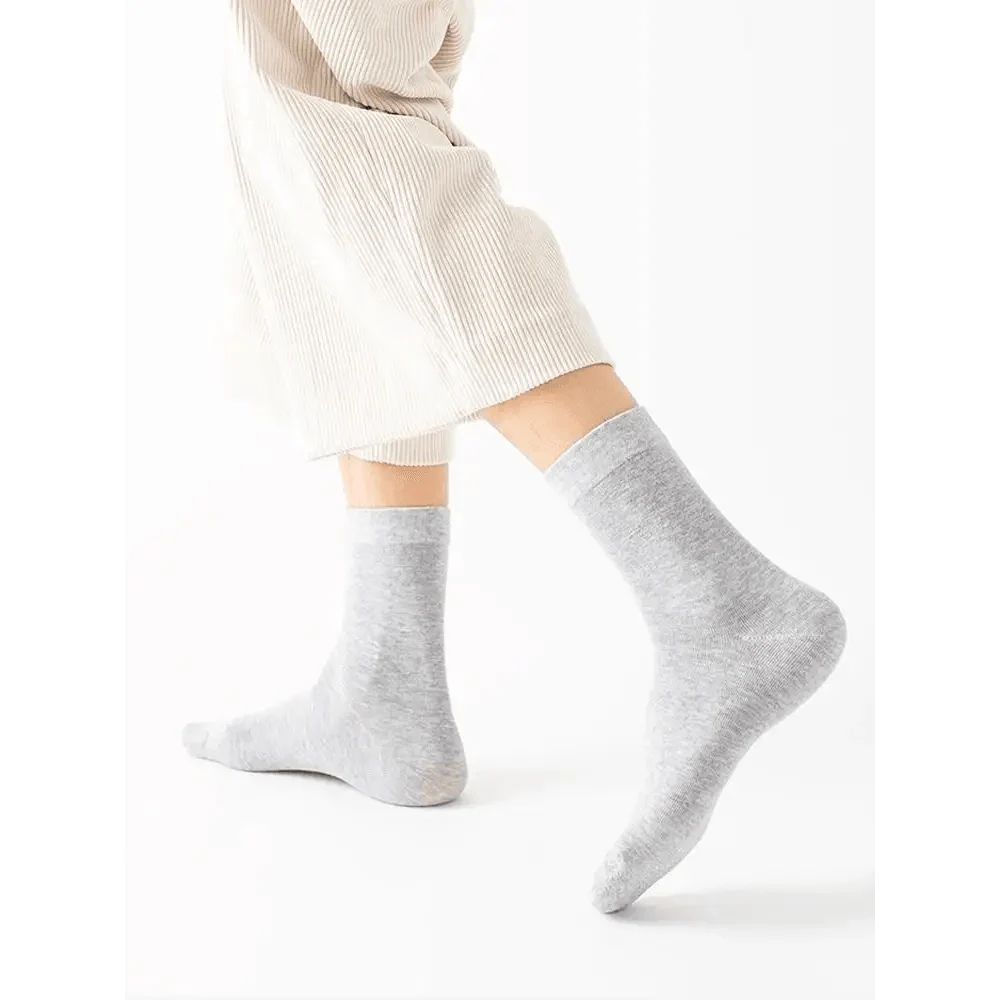 Stevvex men's gray cotton crew socks, breathable heavy-duty reinforced, 10-pair pack on Tampa Home & Garden Store
