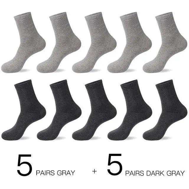 Stevvex crew socks ten pairs gray and dark gray cotton breathable everyday wear on Tampa Home & Garden Store