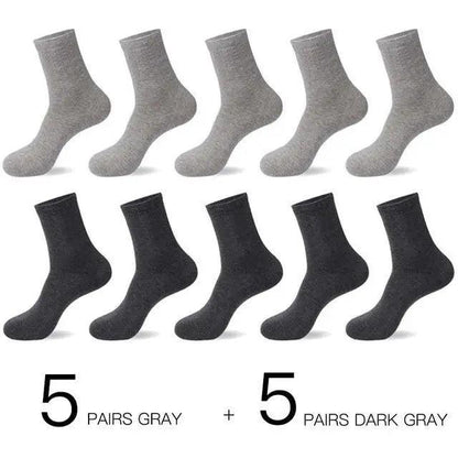 Stevvex crew socks ten pairs gray and dark gray cotton breathable everyday wear on Tampa Home & Garden Store