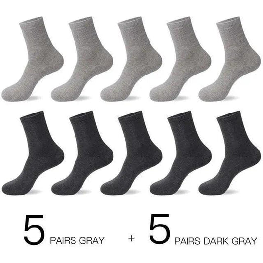 Stevvex crew socks ten pairs gray and dark gray cotton breathable everyday wear on Tampa Home & Garden Store