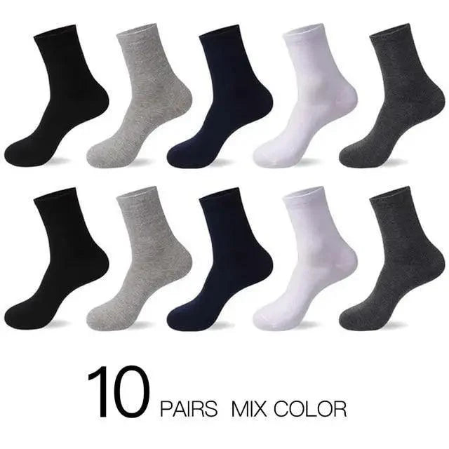 Stevvex men's cotton crew socks 10-pair mix colors breathable heavy duty on Tampa Home & Garden Store
