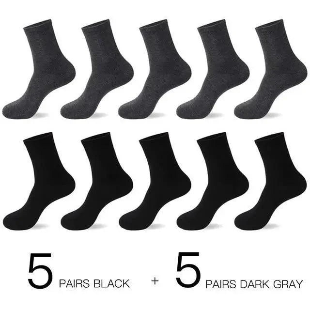 Stevvex crew socks, 10 pairs black and dark gray cotton business socks on Tampa Home & Garden Store