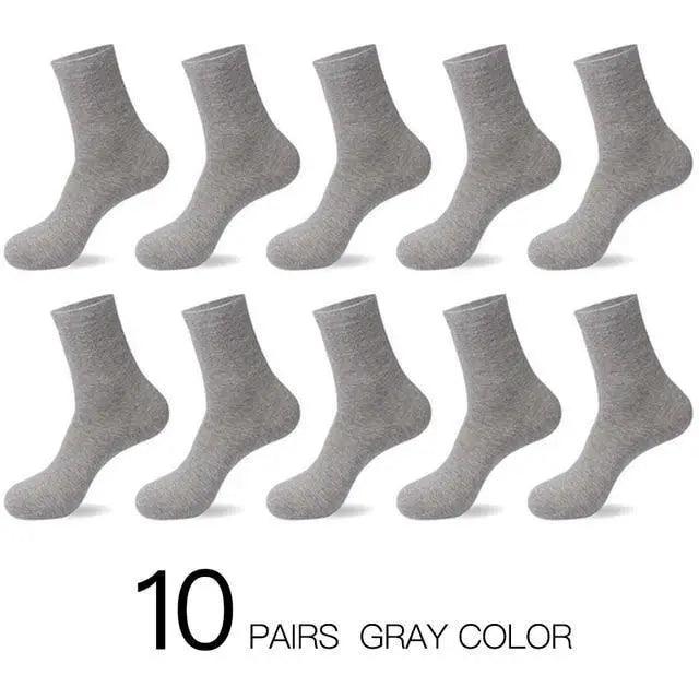 Stevvex men's crew socks 10 pairs gray cotton breathable reinforced socks on Tampa Home & Garden Store