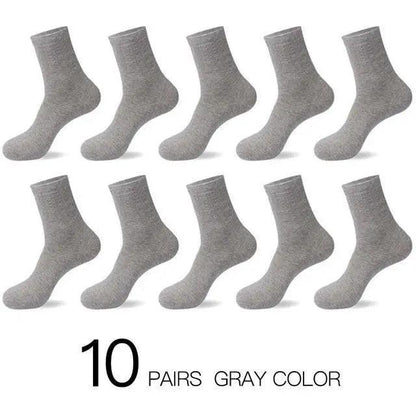 Stevvex men's crew socks 10 pairs gray cotton breathable reinforced socks on Tampa Home & Garden Store