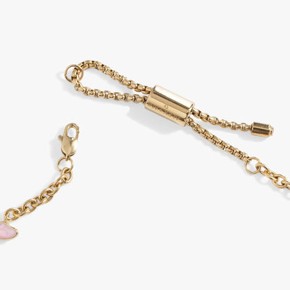 Butterfly and Flower Anklet gold-tone chain with pink stone charm by ALEX AND ANI on Tampa Home & Garden Store