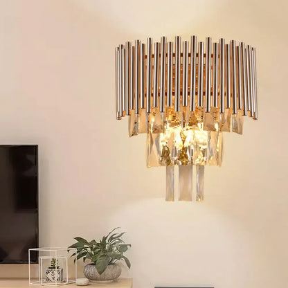 Wall Sconce Butterfly Crystal Gold Finish with crystal prisms Decorbites on Tampa Home & Garden Store