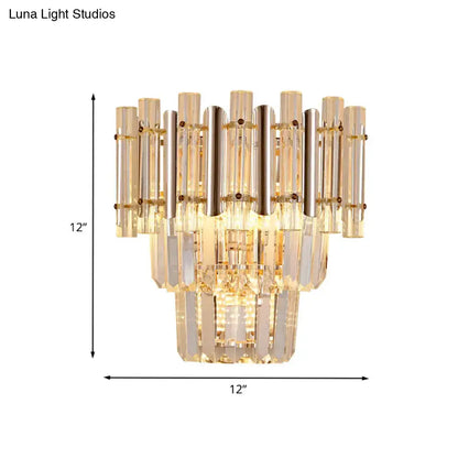 Wall Sconce Butterfly Crystal Gold Finish light with crystal prisms, 12in x 12in Decorbites on Tampa Home & Garden Store