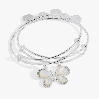 Bracelets Perfect Pairs Butterfly Wings 2 silver with crystal charms by Alex and Ani on Tampa Home & Garden Store