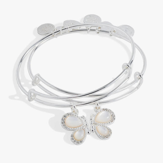 Bracelets Perfect Pairs Butterfly Wings 2 silver with crystal charms by Alex and Ani on Tampa Home & Garden Store