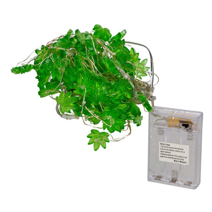 Cortina de luz LED microverde con 84 luces para hojas de cannabis