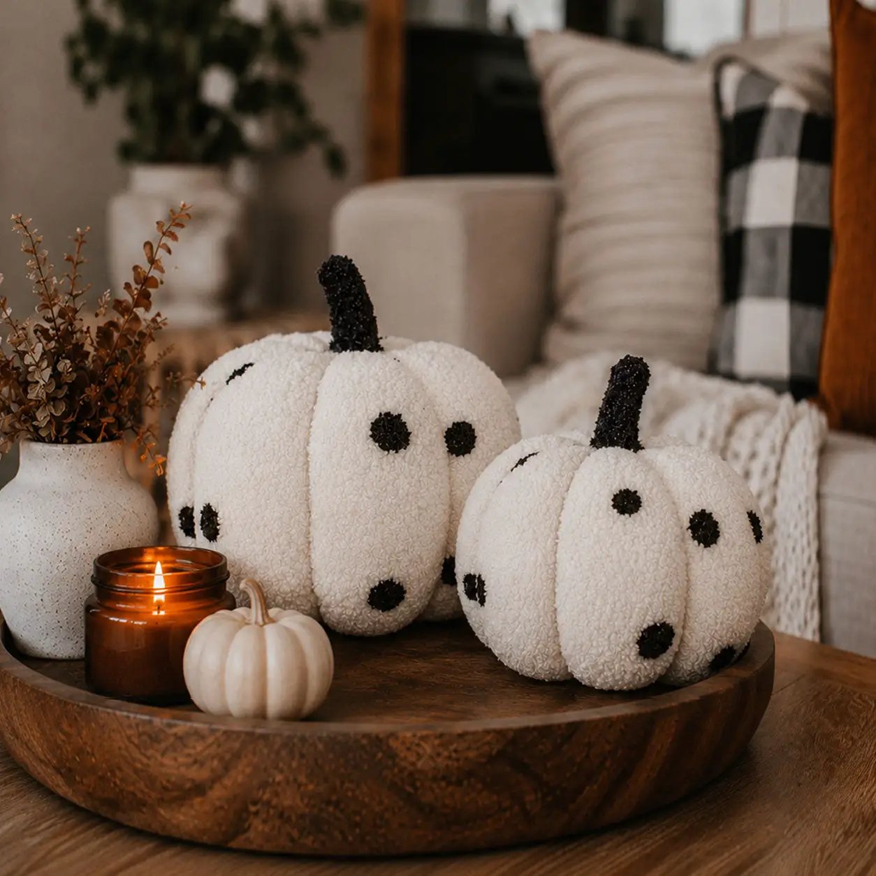 Blair Pumpkin II Plush Pillow for Cozy Decor