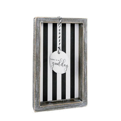 Black and White Farmhouse Wooden Tray Decor