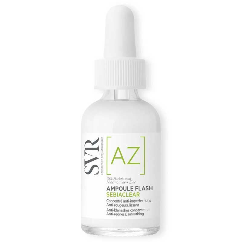 SVR Sebiaclear AZ Ampoule Flash serum bottle with dropper, 30ml, white label AZ on Tampa Home & Garden Store