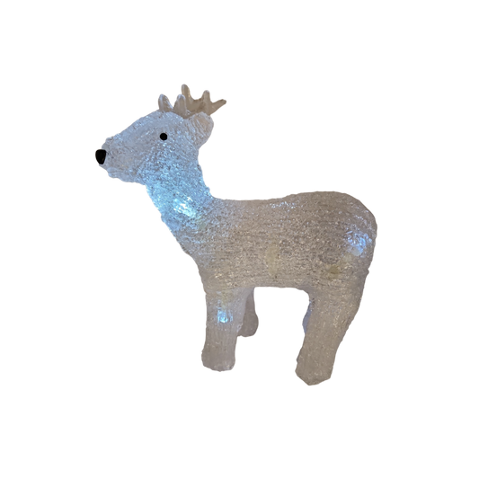 Acrylic Reindeer 8 LED - B/O - 8.5" - Tampa Home & Garden Store