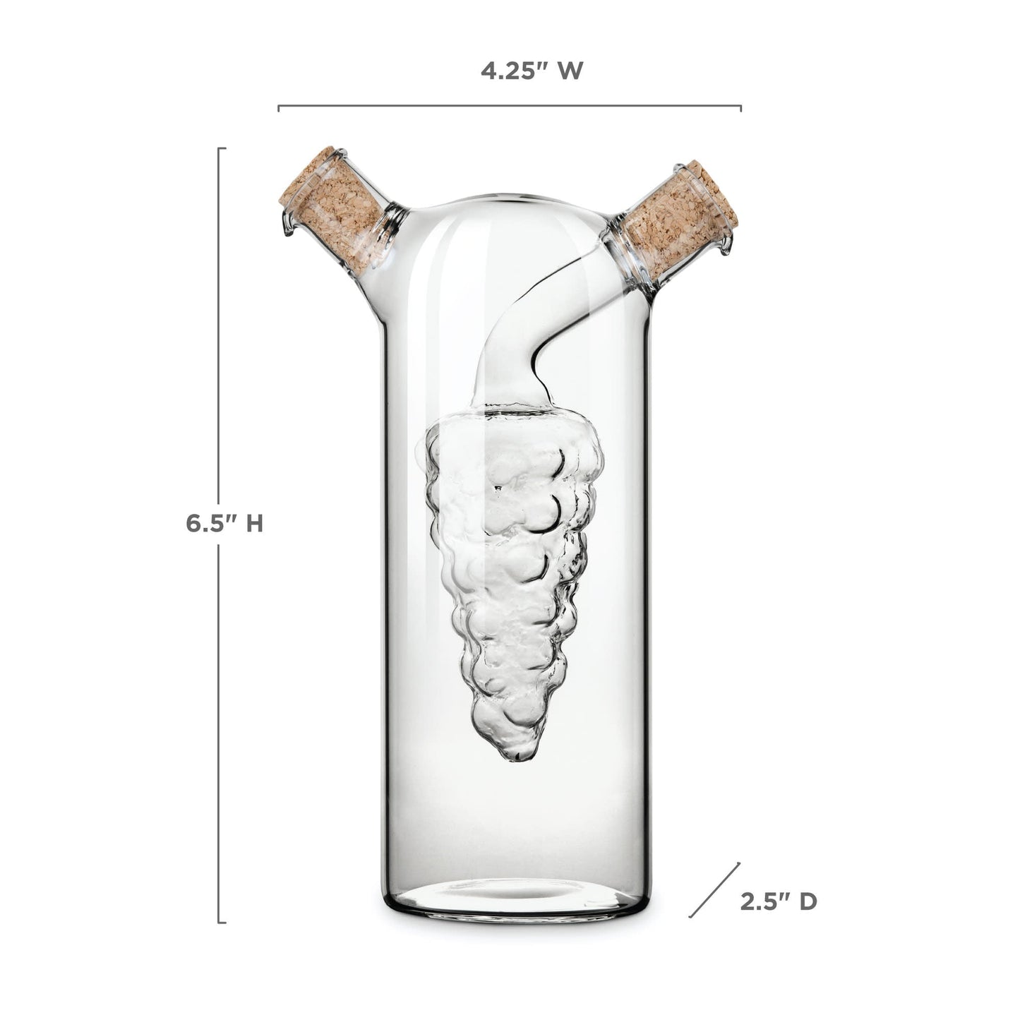 Hand Blown Grapevine Oil and Vinegar Cruet