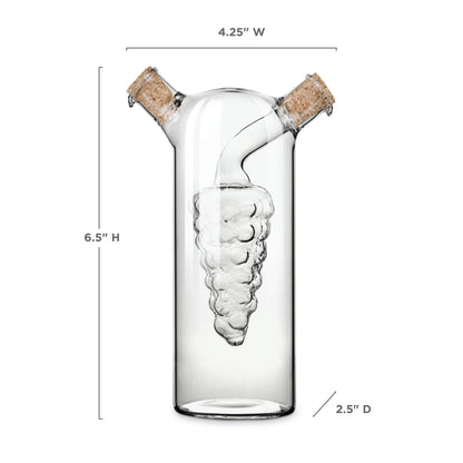 Hand Blown Grapevine Oil and Vinegar Cruet