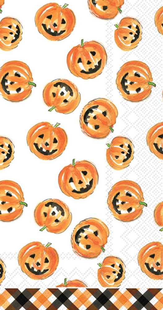 Serviette d'invité à motifs de citrouilles